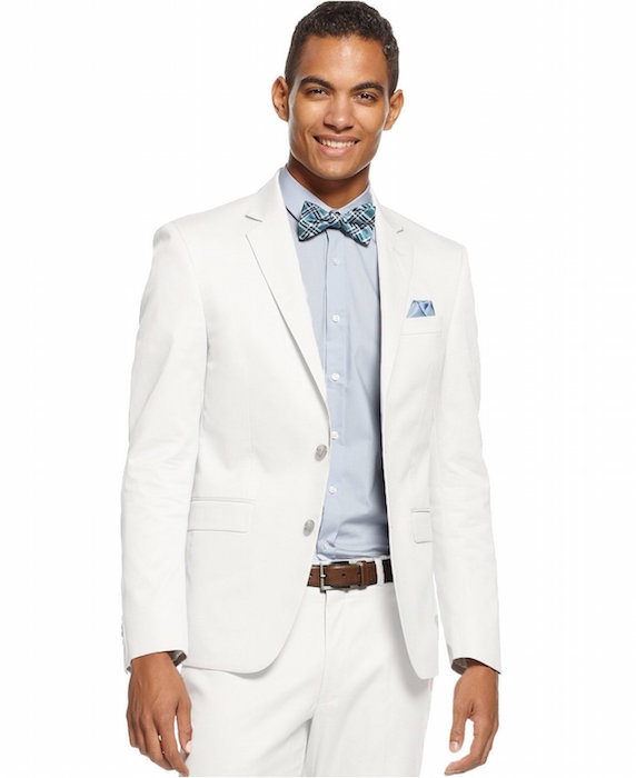 Calvin Klein Men's Slim Fit Suit-Separate Off-White Sport Coat ...